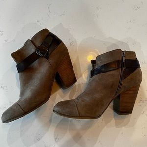 Brown Suede Ankle Booties